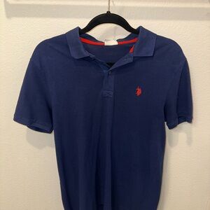 U.S. Polo Assn. Blue and Red Polo Shirt Classic Design